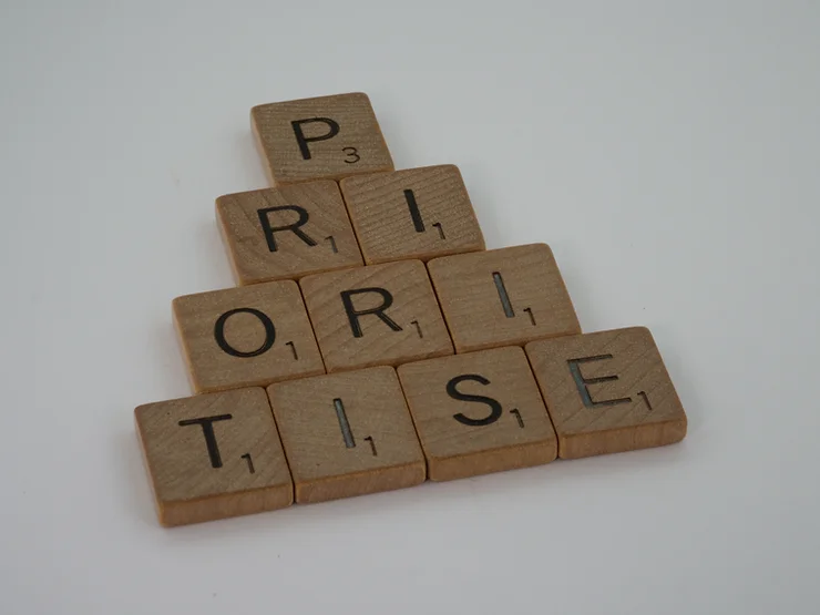 Prioritise spelled with tiles