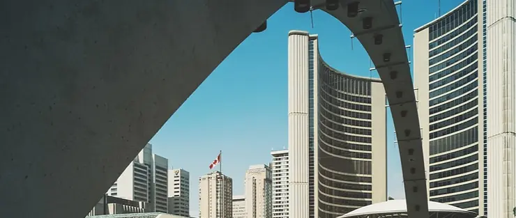 toronto city hall with toronto sign